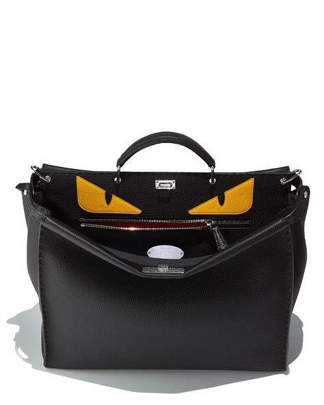 fendi monster eyes peekaboo bag black yellow|Fendi peekaboo.